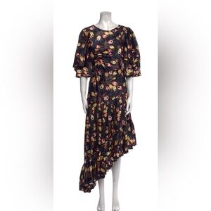 Cinq à Sept Black Floral Long Sleeve Dress